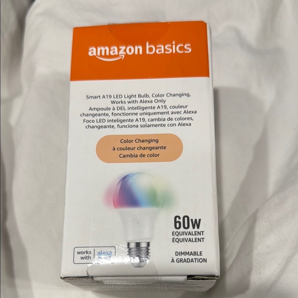 Amazon Basics Color Changing LED Light Bulb